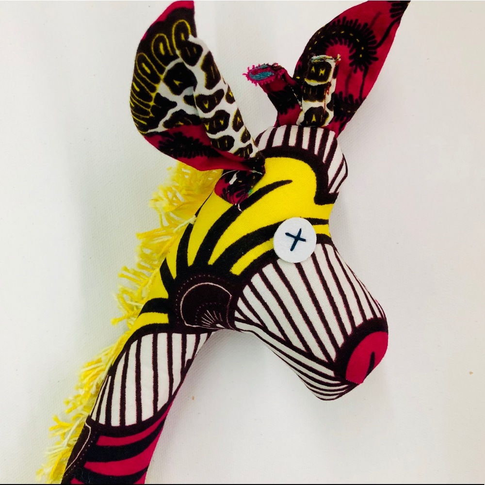 Colorful Patchwork Stuffed Giraffe - Picture 4 of 6